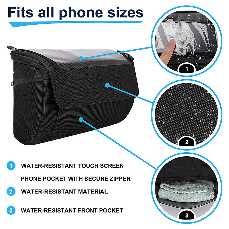 Touch Screen Bike Phone Bag Cycling Waterproof Phone Case Wallet Pouch Outdoor 20x8x10cm