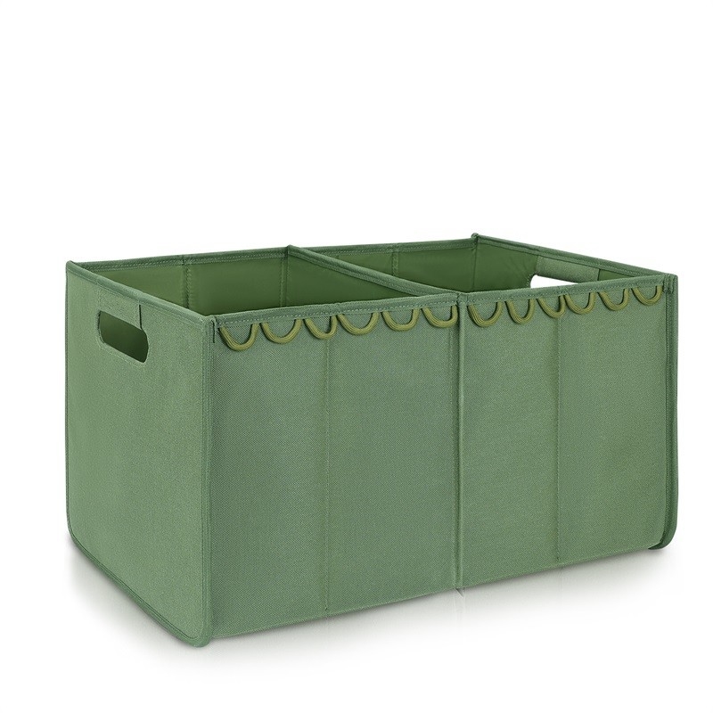 Collapsible Trunk Storage Tote Luggage Storage For Suv Two Compartments Foldable 36x4x9