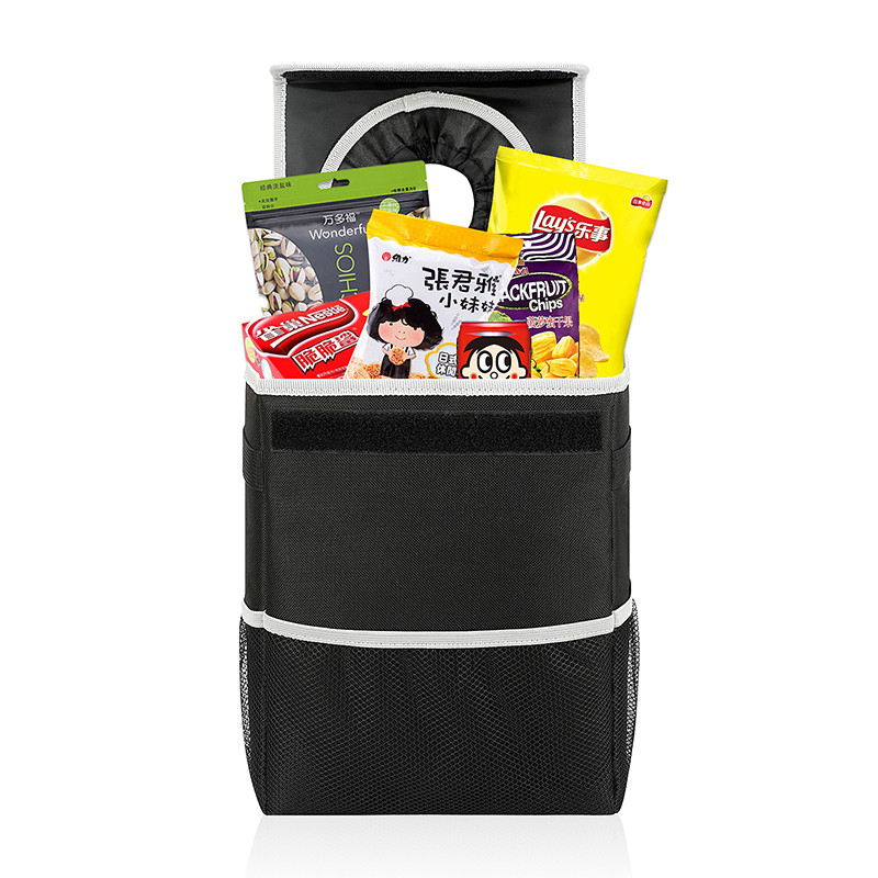 Trash Car Organizer Bags Black Hanging Leak Proof Trash Bin Lid Garbage 8.4x7.4x10.4