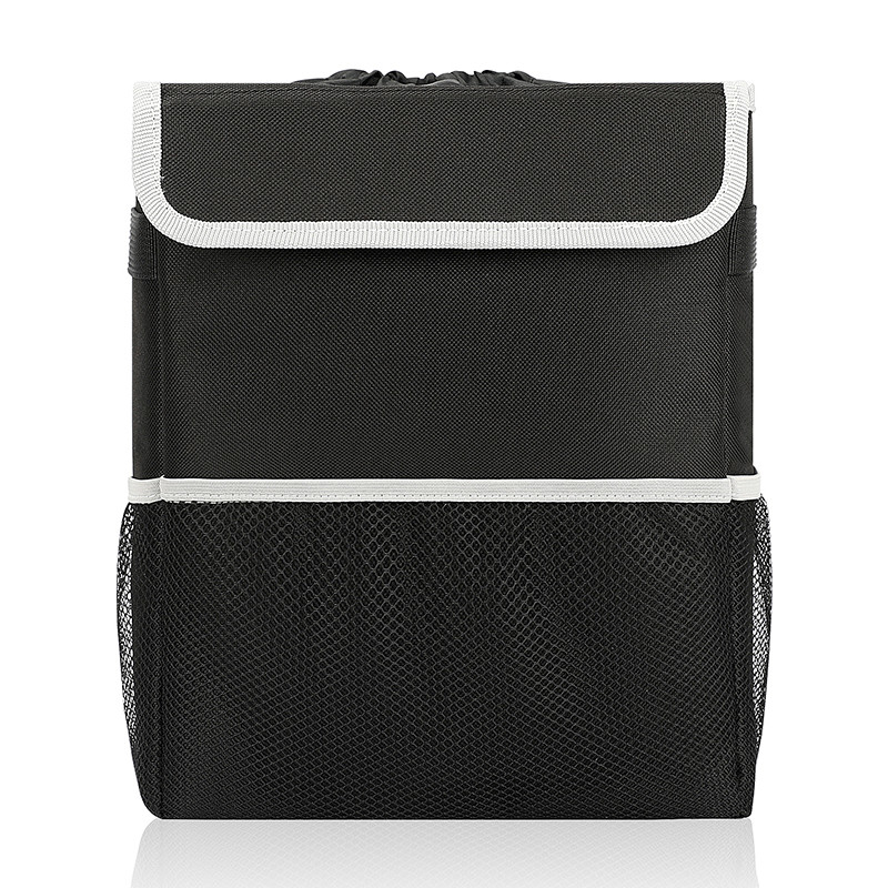 Trash Car Organizer Bags Black Hanging Leak Proof Trash Bin Lid Garbage 8.4x7.4x10.4