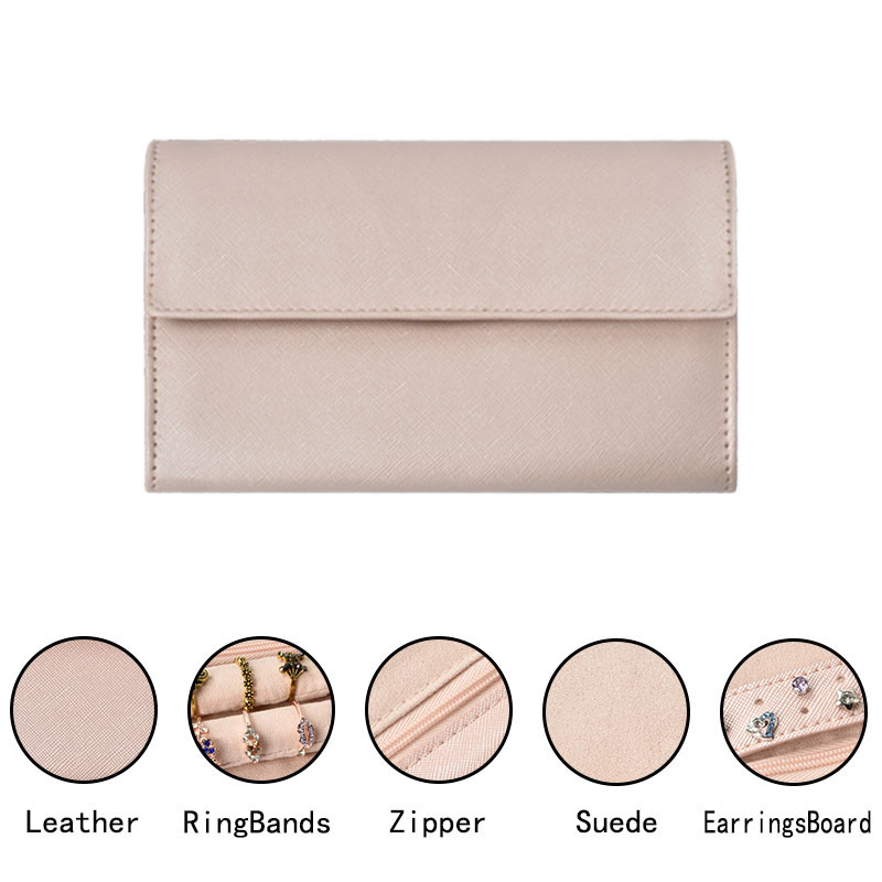 Makeup Jewelry Roll Up Travel Bag Organizer Case Small Holder Portable 8x5x1
