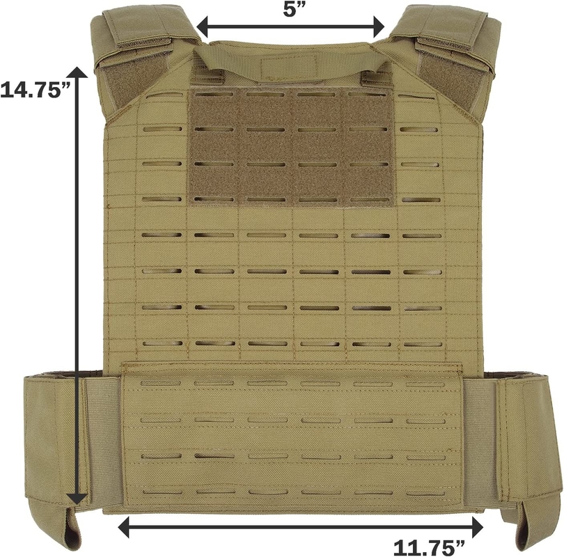 1000D Nylon Cordura Coyote Brown Strength Training Weighted Vest Workout 11x14