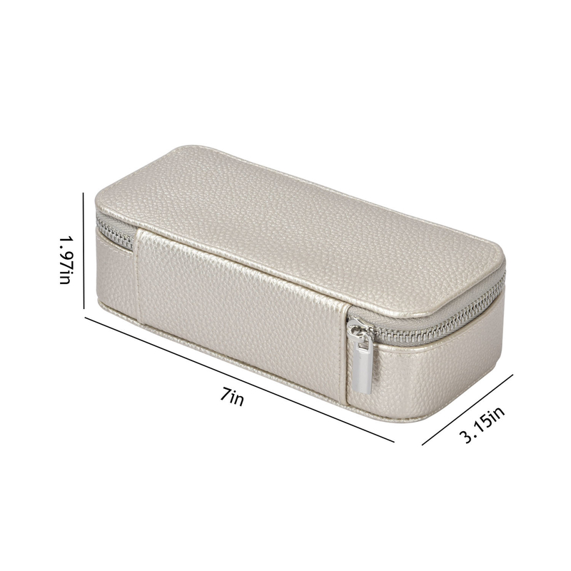 Makeup Jewelry Storage Bags Box PU Leather Travel Portable 7x3.15x1.97