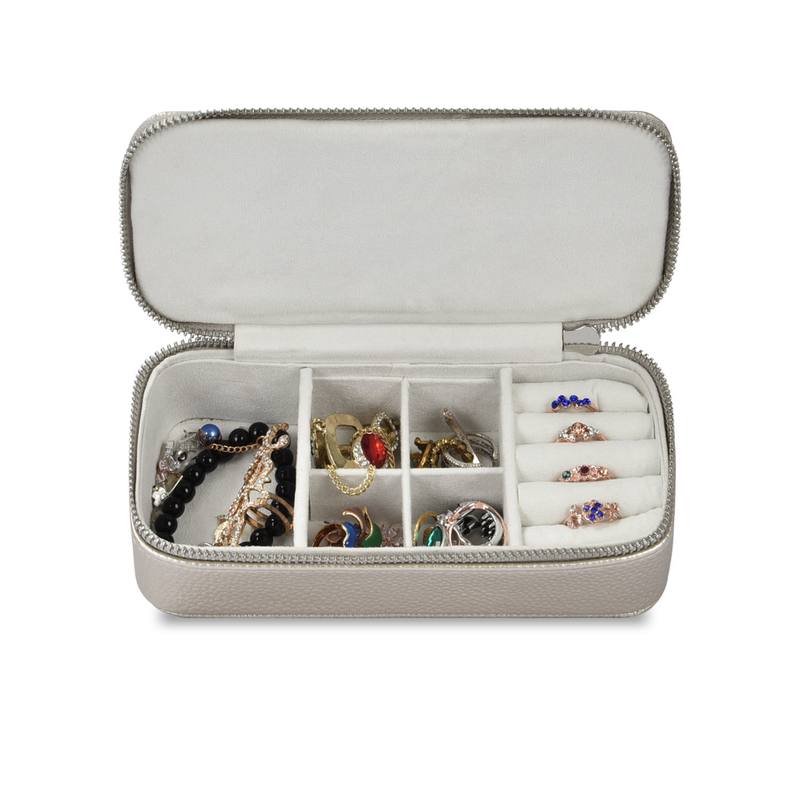 Makeup Jewelry Storage Bags Box PU Leather Travel Portable 7x3.15x1.97