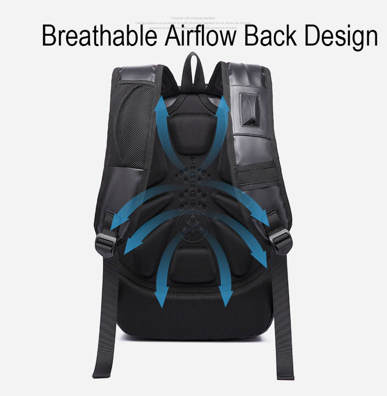 Hard EVA Shell Business Backpack Travelling Bags Big Size 16.14x10.43x1.18
