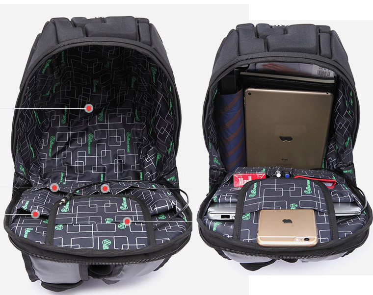 Hard EVA Shell Business Backpack Travelling Bags Big Size 16.14x10.43x1.18