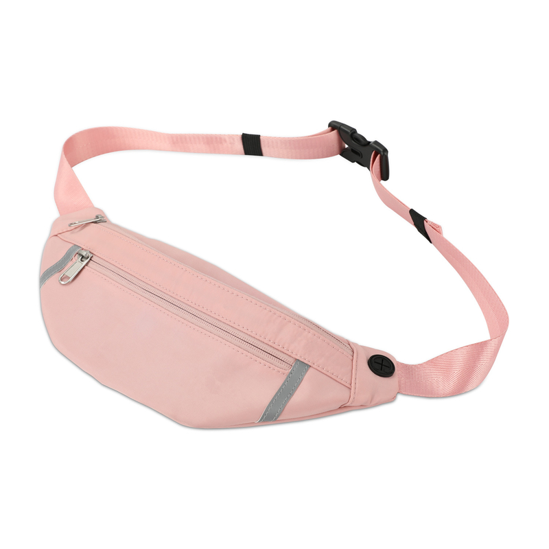 Shoulder Wallet Fanny Pink Pouch Waist Bag Hiking Crossbody For Women 12.8X9.6