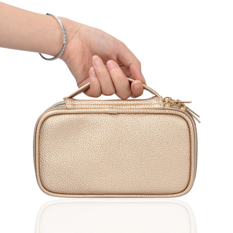 2 Layer Jewelry Storage Bag Pouches Organizer Pouch Earring Travel Case 7x2.4x3.9