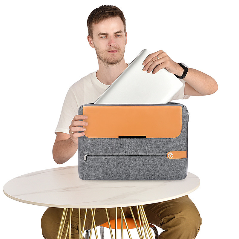 Computer Sleeve 15.6 Inch Custom Business Laptop Bags Leather Ladies Laptop Handbag Cover