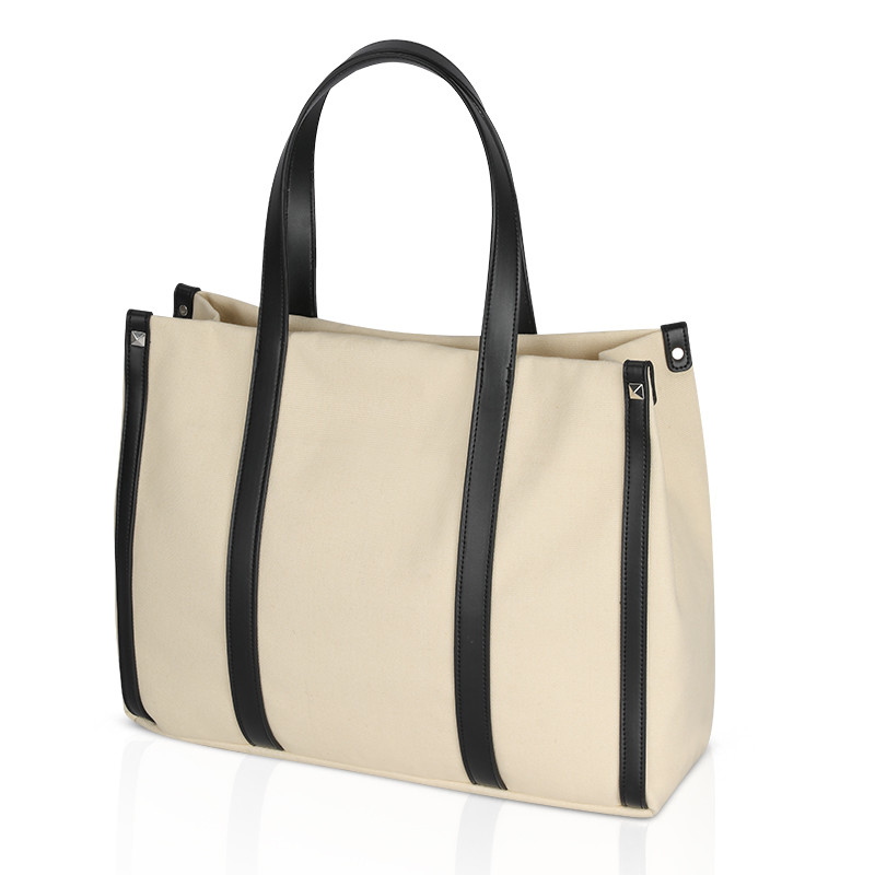 Big Size Canvas Eco Friendly Shopping Bags Short Handles Shoulder Tote 15x5x12