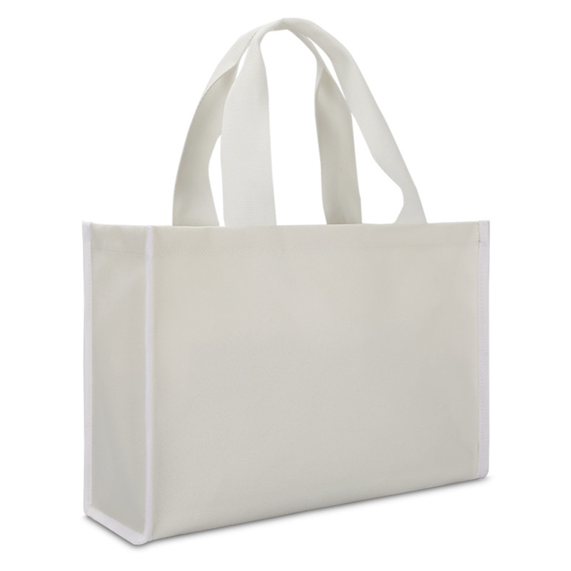 Canvas Tote Bag Eco Friendly Shopping Bags Retail Heavy Duty Thick Bottom 4x4x10
