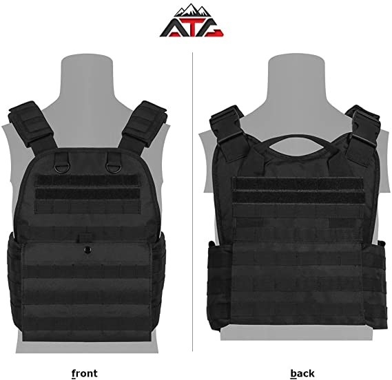 Plate Carrier Tactical Vest Molle Quick Release With Magazine Pouches Attachments 3D Mesh 34