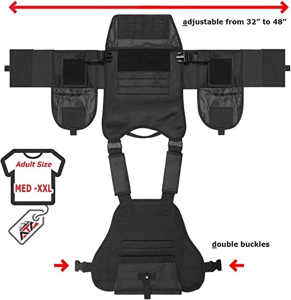 Plate Carrier Tactical Vest Molle Quick Release With Magazine Pouches Attachments 3D Mesh 34