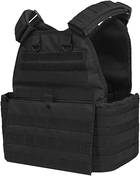 Plate Carrier Tactical Vest Molle Quick Release With Magazine Pouches Attachments 3D Mesh 34