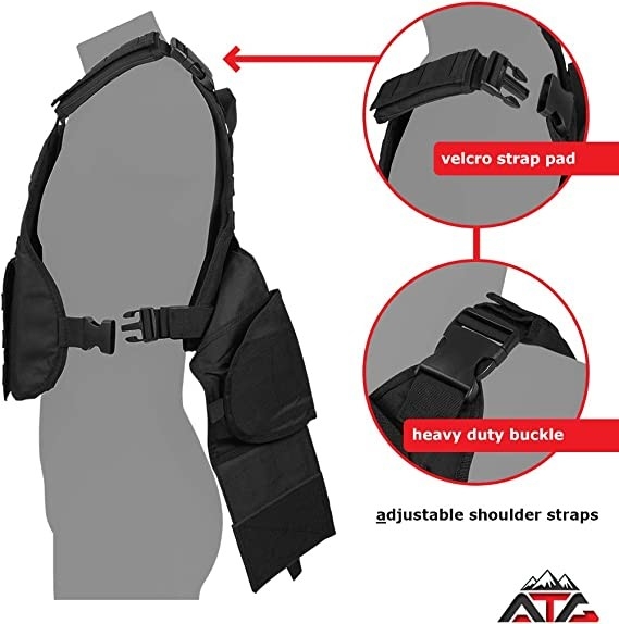 Plate Carrier Tactical Vest Molle Quick Release With Magazine Pouches Attachments 3D Mesh 34