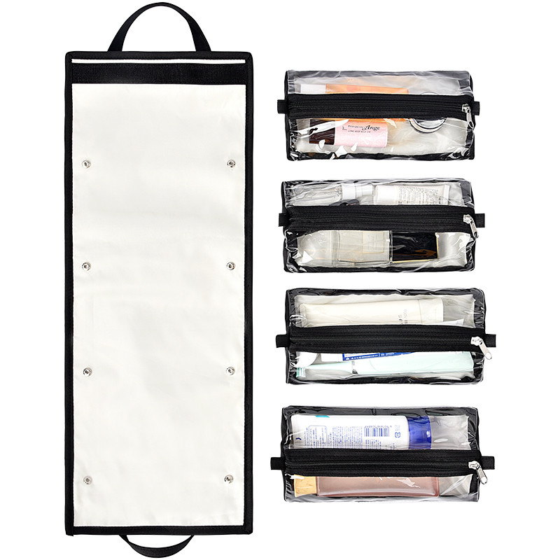 Travel Extra Large Hanging Toiletry Organizer Bag Separated PVC Make Up Pouch 9X5