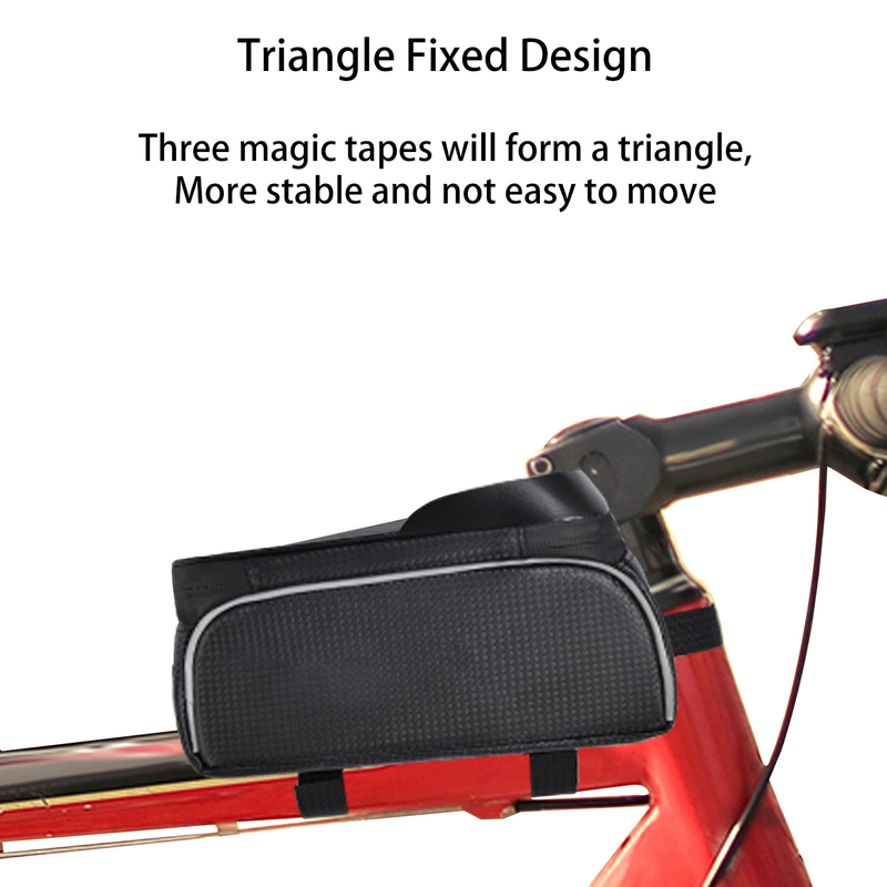 Top Tube Bag Phone Holder Bag With Headphone Hole Window Holder 8x3.2x4.75
