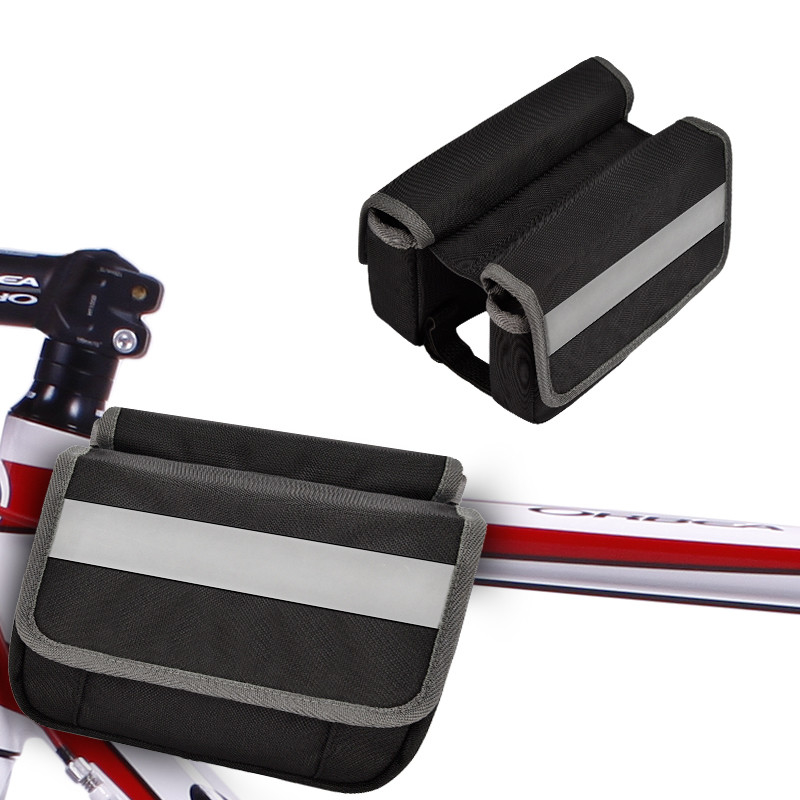 Large Phone Bike Bag Waterproof Rear Under Seat Reflective Strip Pouch For Cycling 7X6X5