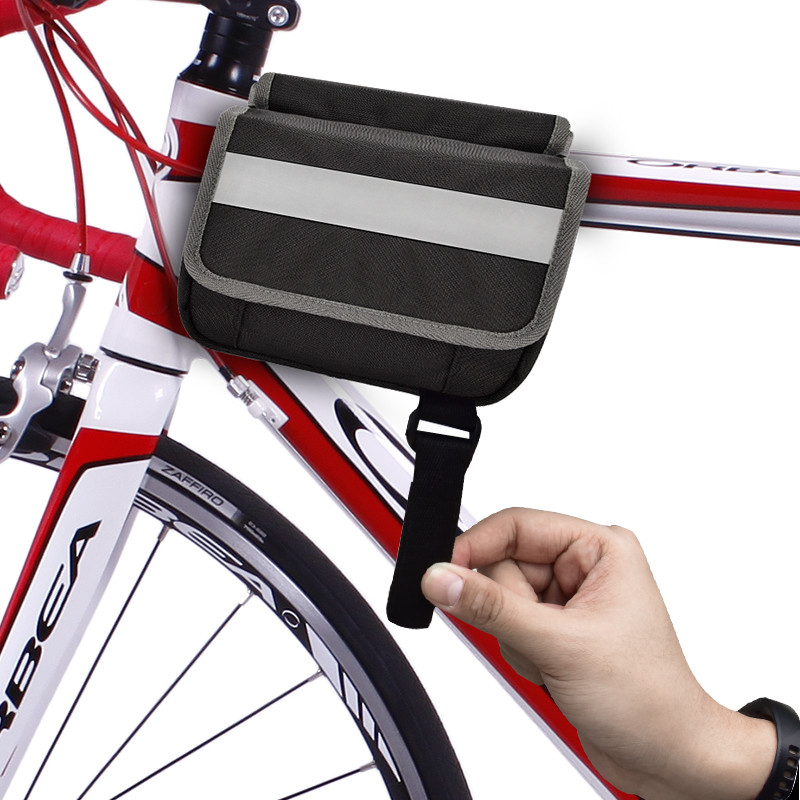 Large Phone Bike Bag Waterproof Rear Under Seat Reflective Strip Pouch For Cycling 7X6X5