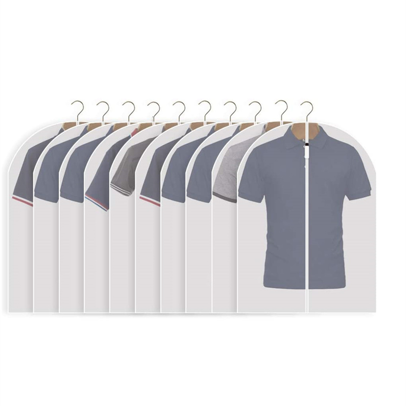 Clear Pvc Hanging Travel Travel Garment Bag For Long Dresses Clothes Full Zipper