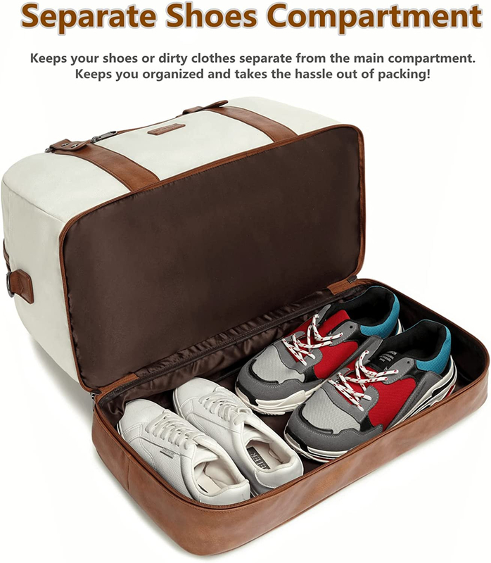 Stylish Duffel Travel Bags With Laptop Compartment Toiletry 19 Inch 19.7x9.8x14.6