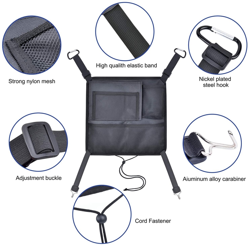Car Seat Side Back Storage Net Bag Purse Auto Netting Bag Pocket Hand
