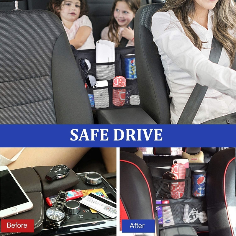 Car Seat Side Back Storage Net Bag Purse Auto Netting Bag Pocket Hand