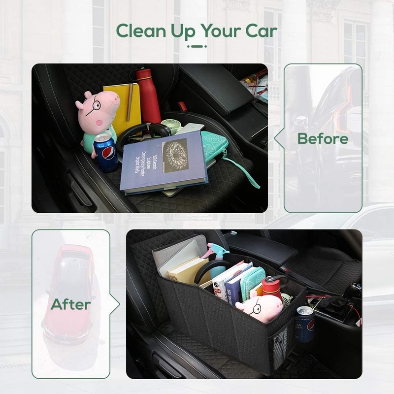 Large Shopping Car Organizer Bags Grocery Foldable Front Back Seat Truck 19X10X10