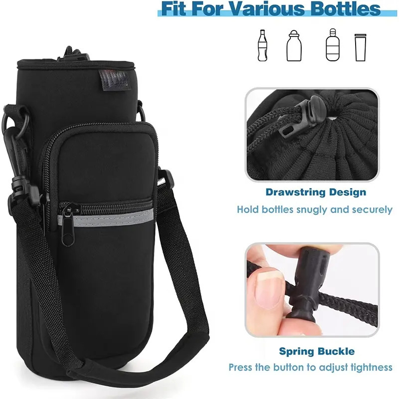 3.3 X 10.6 Inches Waterproof Neoprene Water Bottle Holder Travel Insulated Portable Thermal