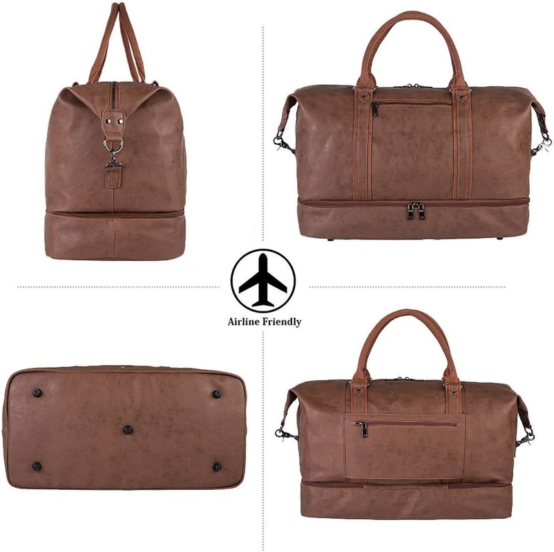 52L Waterproof  Overnight Weekendrt Carry On Custom Tote Duffel Travel Bag with Shoe Pouch