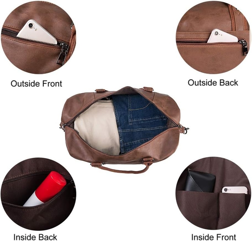 52L Waterproof  Overnight Weekendrt Carry On Custom Tote Duffel Travel Bag with Shoe Pouch