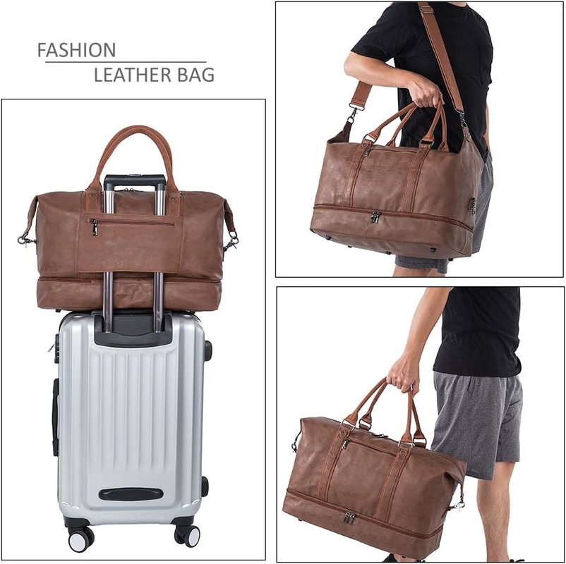 52L Waterproof  Overnight Weekendrt Carry On Custom Tote Duffel Travel Bag with Shoe Pouch