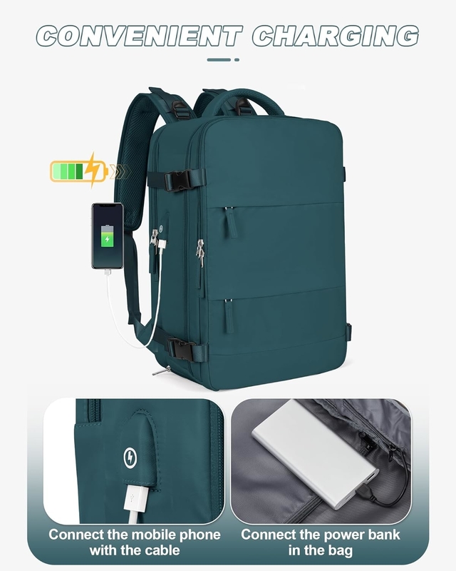 Waterproof Airline Approved Carry On Laptop College Hiking Travel Backpack With Shoe Compartment For Women Men