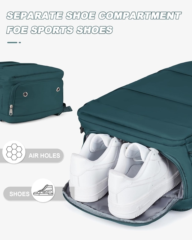 Waterproof Airline Approved Carry On Laptop College Hiking Travel Backpack With Shoe Compartment For Women Men