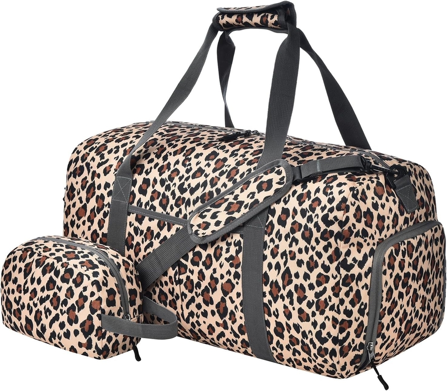 Foldable 50L Large Capacity Weekend Hospital Essentials Overnight Gym Travel Bag with Shoes Compartment