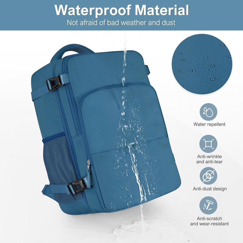 Waterproof Business Hiking Casual Carry On Travel Bag Flight Approved Fit 16 Inch Laptop