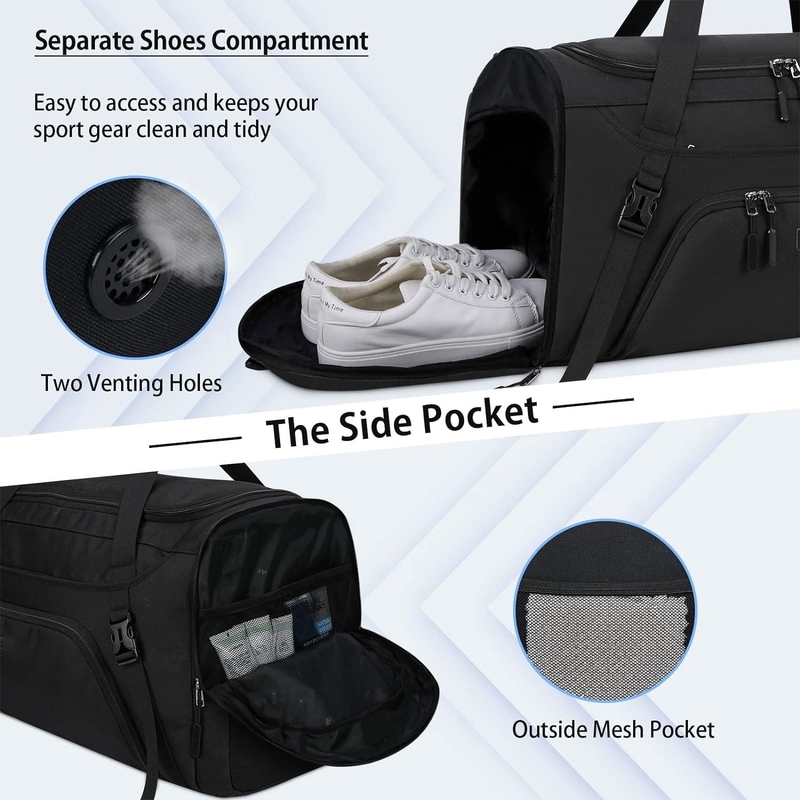 Big Size 40L Waterproof Toiletry Travel Bag With Large Pocket And Shoe Compartment