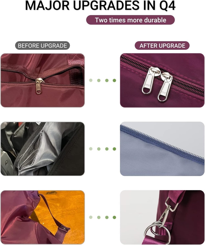 Large Capacity Expandable Dry Wet Separation Bag Travel Carry On Tote With Shoulder Strap
