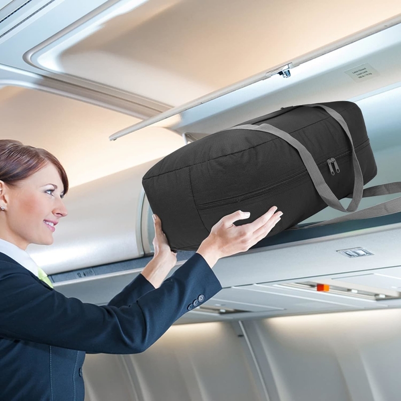 Large Size Airline Underseat Foldable Carry On Luggage Bag Duffel Travel Bag For Women