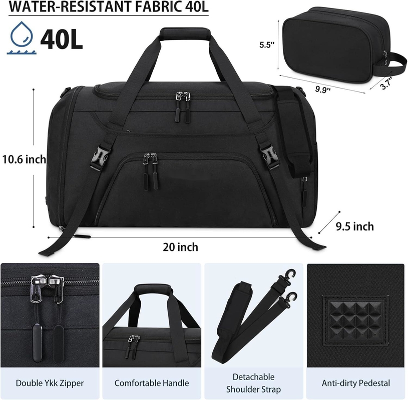 Large Weekender Overnight Waterpproof High Quality Duffle Gym Sport Toiletry Travel Bag with Shoe compartmemt