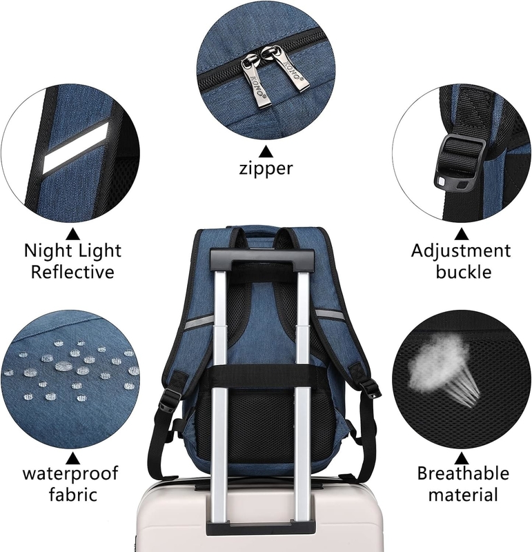 Navy Lightweight Daypack for Flight 20L Carry on Airplane Approved Under Seat Travel Bag
