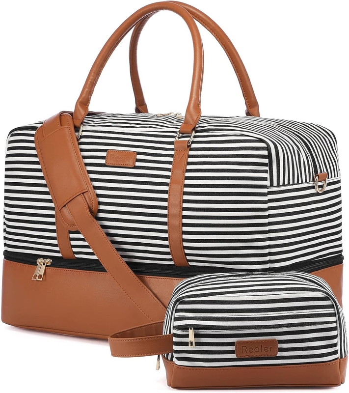 Waterproof Large Carry on Overnight Waterproof Mommy Hospital Weekender Duffle Travel Bag with Shoe Compartment