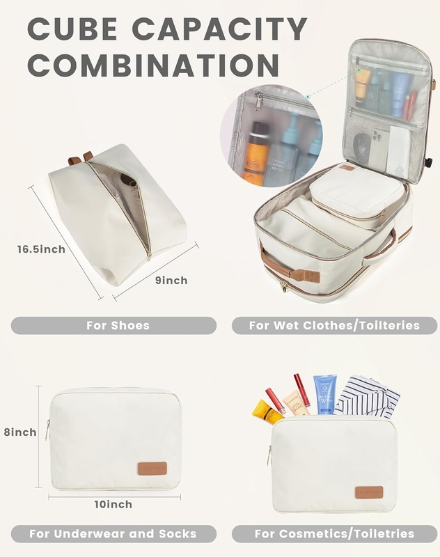 Flight Approved Carry On  Perfect for College Hiking Overnight Travel Bag with 17.3inch Laptop Compartment