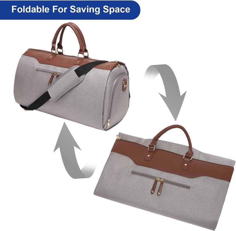 Men Women 2 In 1 Hanging Suit Case Custom Duffel Travel Bag With Shoulder Strap