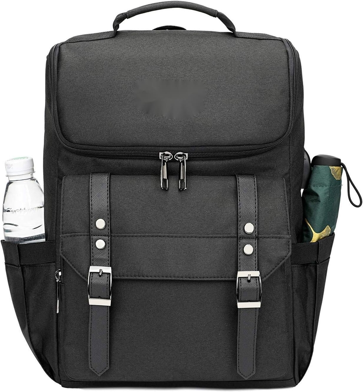 Black Large Overnight Weekender Custom Travel Bag With USB Charging Port For Women & Men