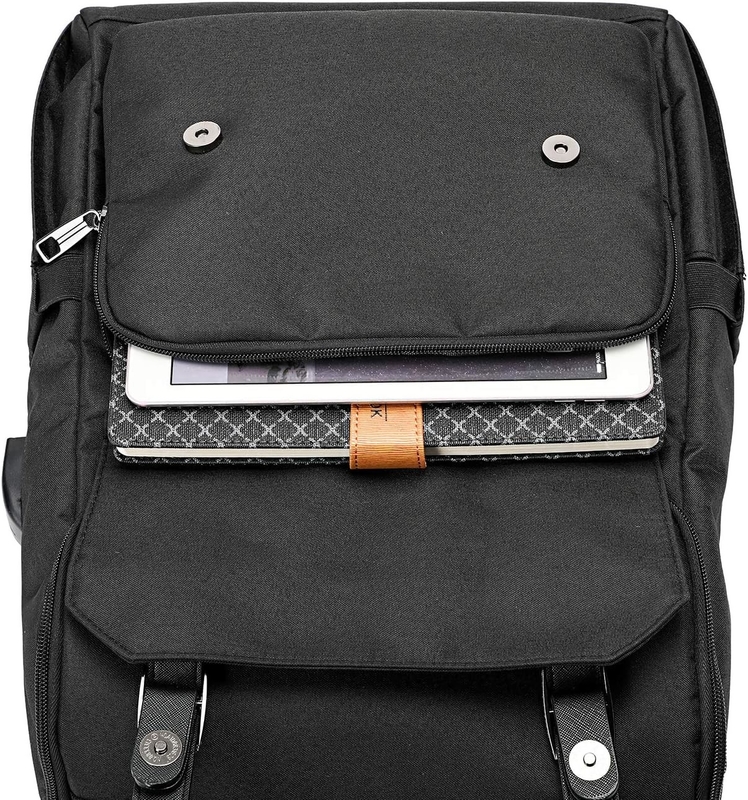 Black Large Overnight Weekender Custom Travel Bag With USB Charging Port For Women & Men
