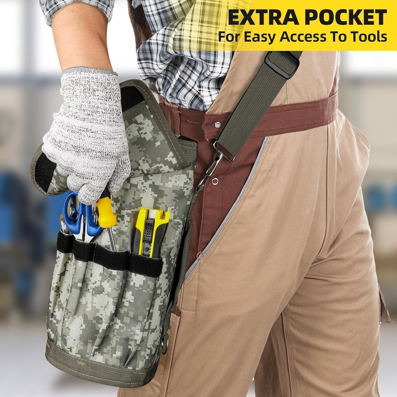 Large Waterproof Heavy Duty Portable Tool Storage Detachable Zipper Roll Up Tool Pouch