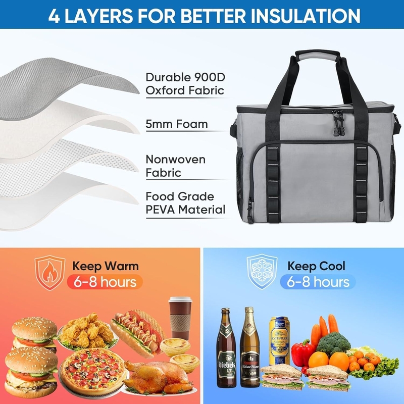 Extra Large 40/60 Cans Volume Soft Leakproof Beach Camping Kayaking Road Trips Custom Travel Cooler Bag