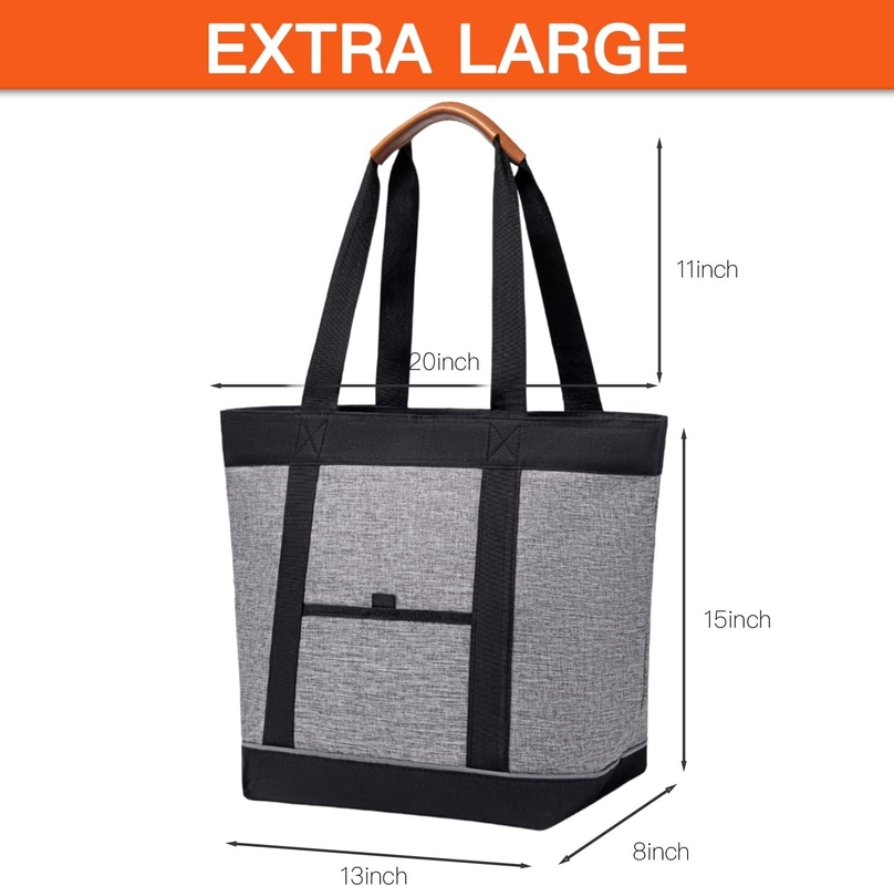 Transport Large Insulated Reusable Grocery Tote Picnic Custom Travel Cooler Bag For Cold Or Hot Food