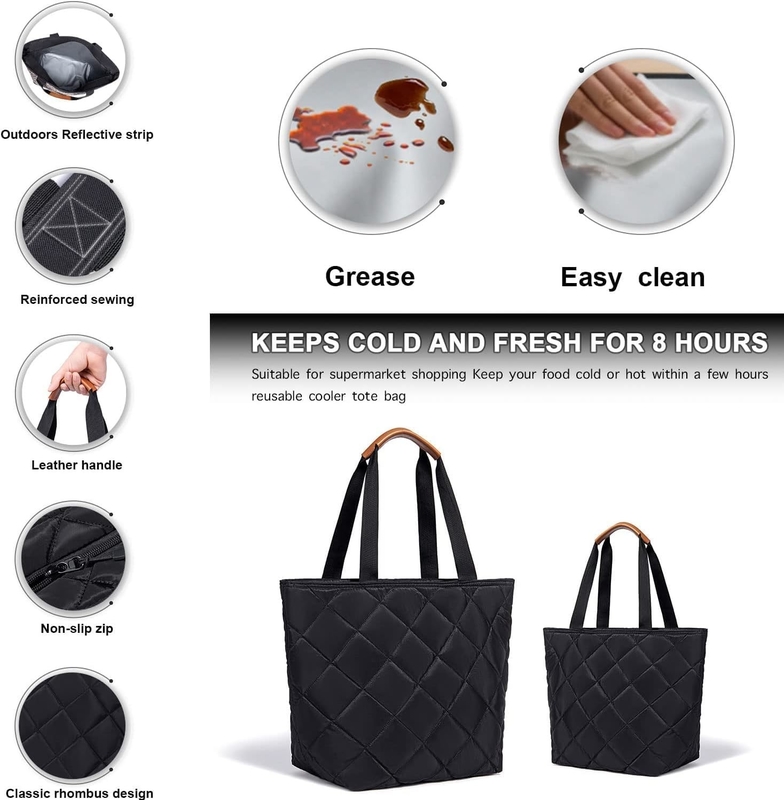 Transport Large Insulated Reusable Grocery Tote Picnic Custom Travel Cooler Bag For Cold Or Hot Food